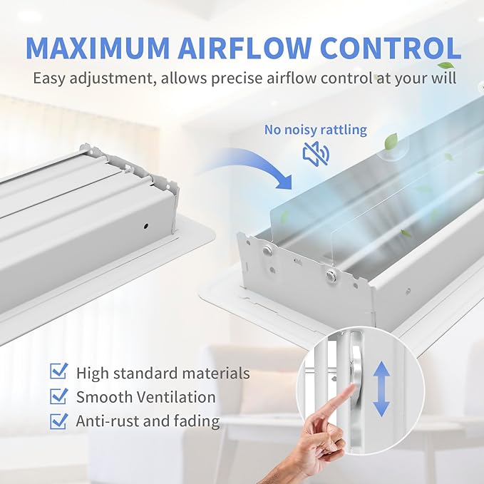 Howeall 4" x 10" Floor Register 2 Pack - Image 4