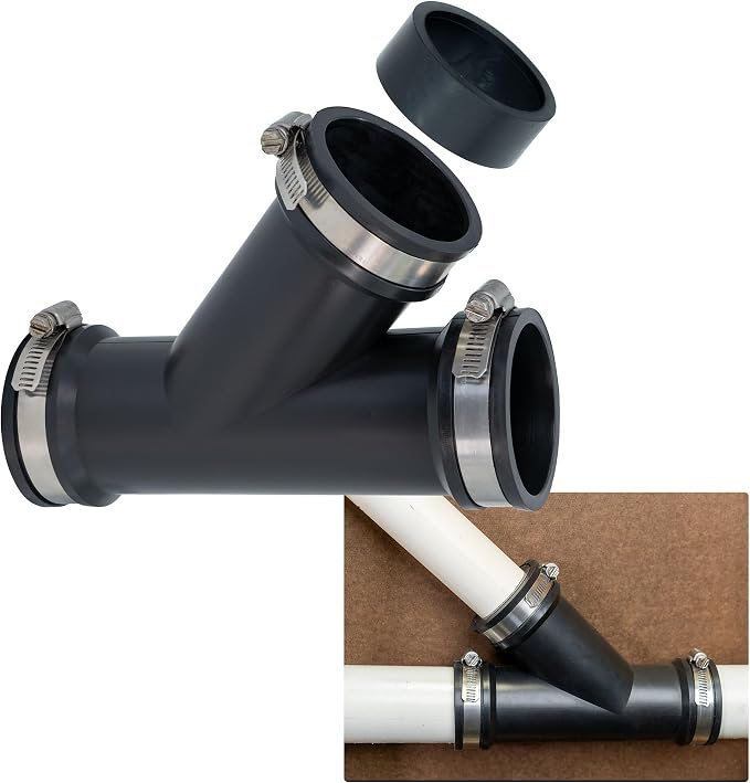Fernco 1.5 in. Hub Flexible PVC Wye DWV Pipe Fitting Connector by FerncoInc