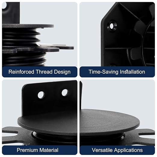 24 Pack Adjustable Deck Support Pedestal, 1-3/16" to 2-3/4" | Heavy Duty Deck - Image 4