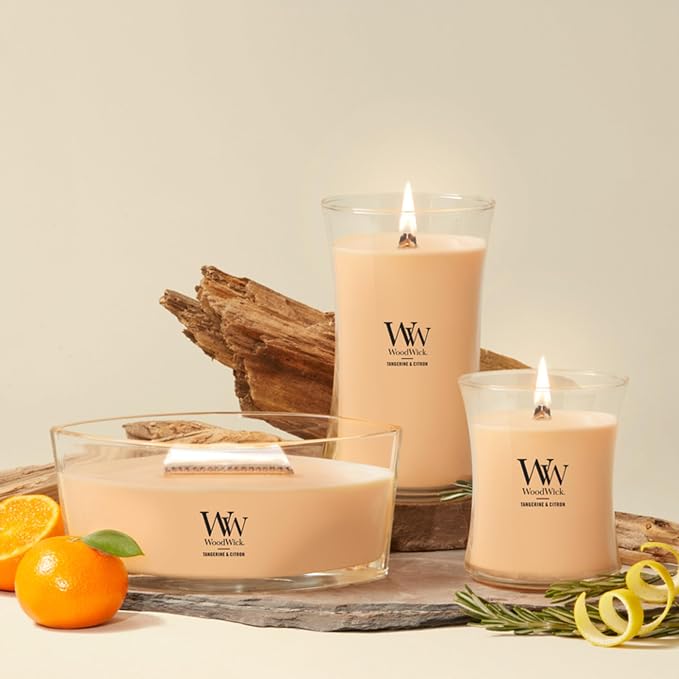 Woodwick Tangerine & Citron Medium Hourglass Candle - Image 8