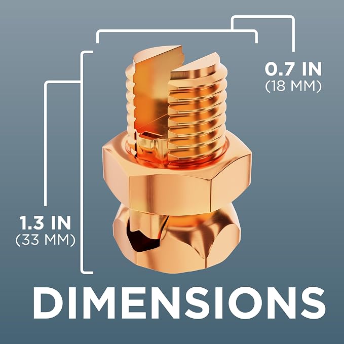 THE CIMPLE CO 1 Pack, Size #4 Copper Split-Bolt Connector 4 AWG - Image 6