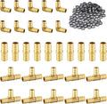 130 Pack Foskan 3/4 Inch PEX Barb Crimp Fittings Set | 10 Pieces Each:Elbow by Unknown