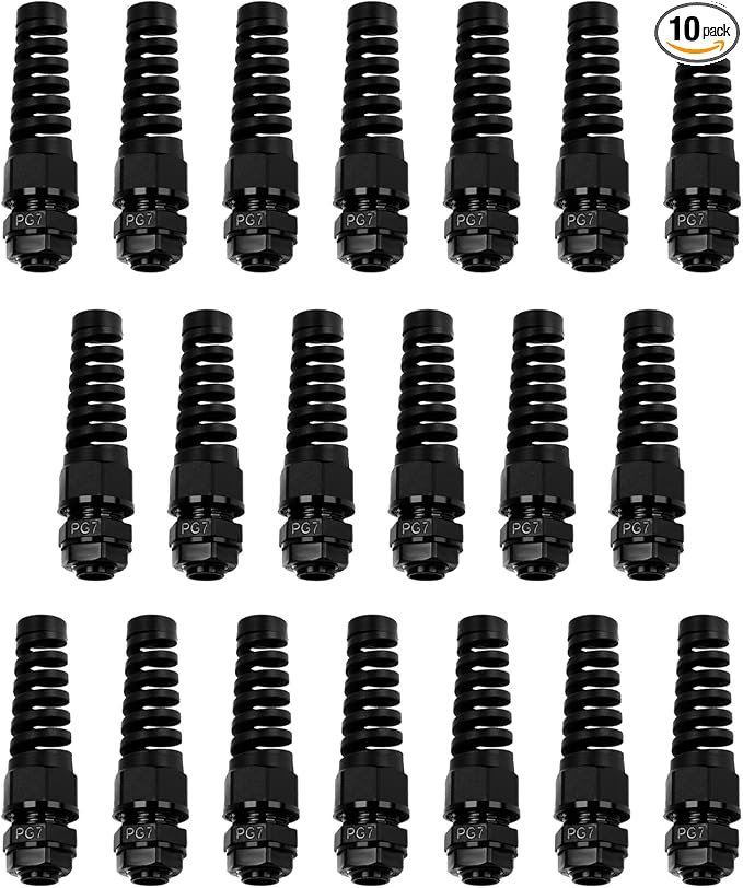 Cable Glands PG7 Nylon Cable Gland Waterproof joints by YIOVVOM