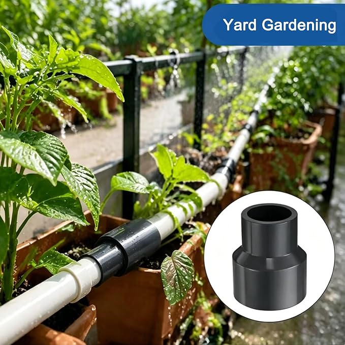 2 x 1/2 Inch SCH80 PVC Reducing Coupling, Increaser/Reducer Connector Pipe - Image 5