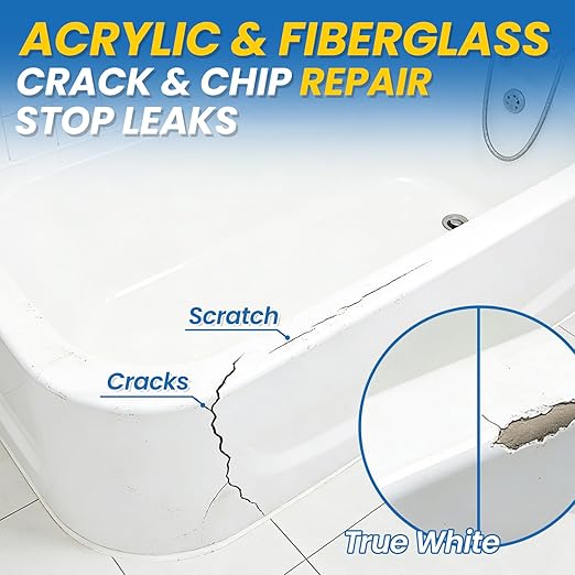 Bathtub & Shower Repair Kit for Enamel, Fiberglass, Acrylic Tub | Ultra-Bond - Image 2