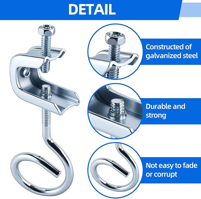 50 Set Beam Clamp 1/4" x 20 Steel Small C Clamps - Image 3