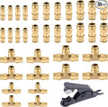 CheeMuii 35PCS Brass DOT Air Line Fittings Kit DOT Push Lock Air Fittings | by CheeMuii