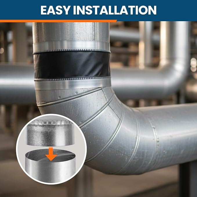 Vinyl Flexible Duct Connector for HVAC Ducting, 9-1/2 x 50 ft Roll | PVC Canvas - Image 3