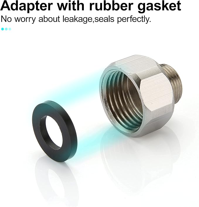 G 1/2 Female to 3/8 Male COMP Reducer Adapter, Brass Pipe Fittings Water Hose - Image 5
