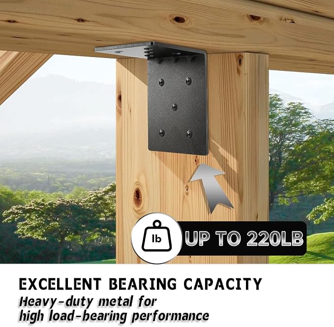 4 PCS Heavy Duty Steel Corner Brackets, DIY L Shelf Brackets, Metal Joint - Image 4