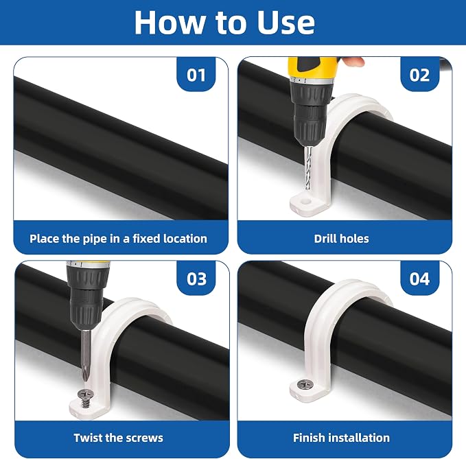 40 Set PVC conduit pipe strap clamps Φ32 MM - Image 5