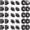 3/4" Floor Flange/Elbow/Tee Combo, 30 Pack Pipe Fitting by HomeTZH