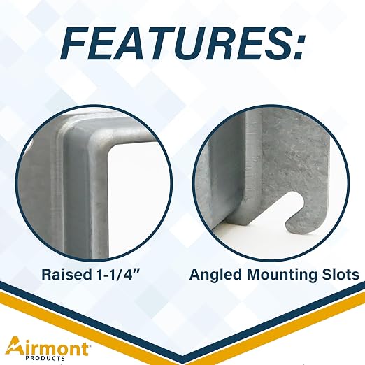 1-1/4" Raised Mud Rings, Square Device Cover, 1-Gang Outlet Cover, 4x4 Inch - Image 3