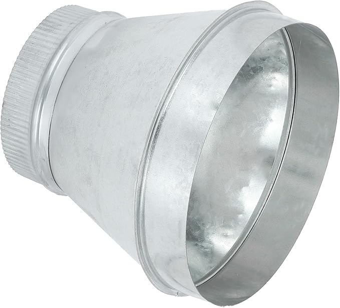 PATIKIL 10 Inch to 6 Inch Duct Reducer, Galvanized Steel Round Air Duct Reducer by PATIKIL