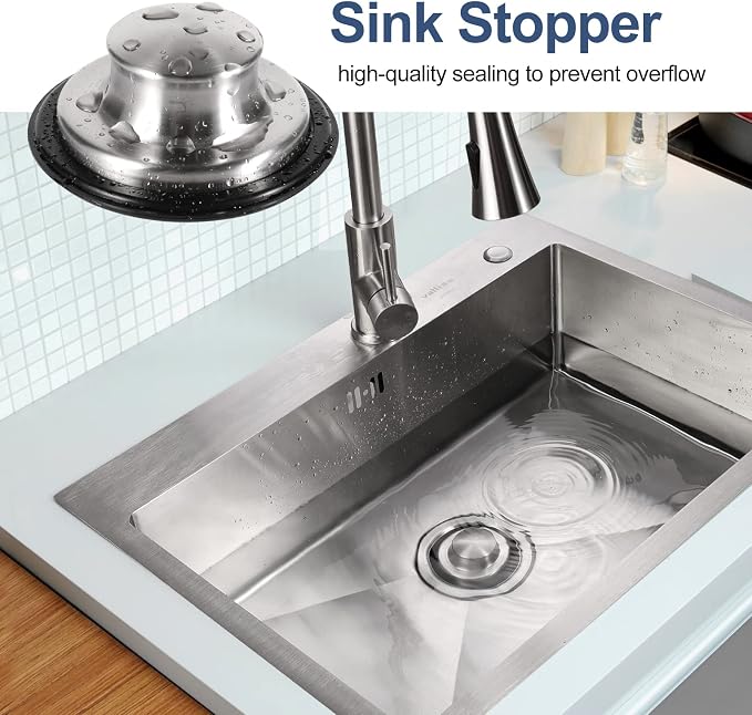 RQYEKDO 3-1/2" Garbage Disposal Stopper Stainless Steel Universal Sink Plug - Image 4