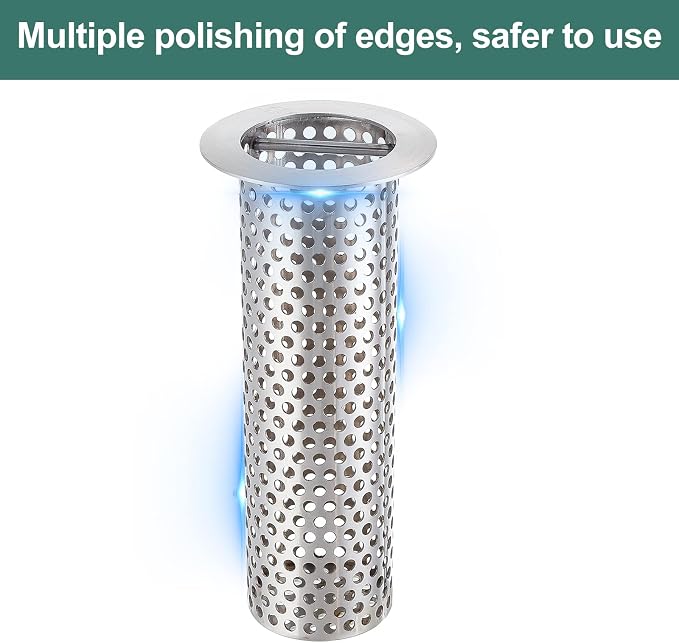 Commercial Floor Drain Strainer, osseph 316 Stainless Steel 2" x 6" - Image 6