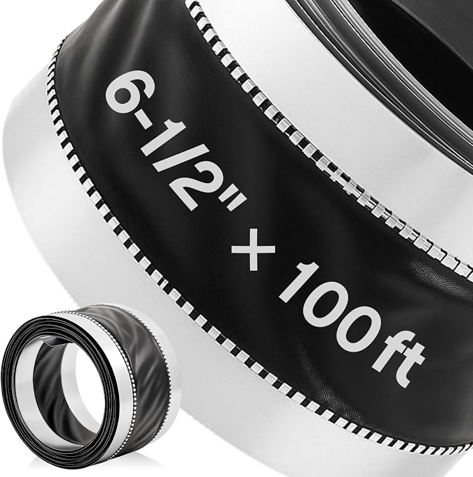 Zonon 6-1/2 x 100 ft Vinyl Flexible Duct Connector Canvas Duct Connector Roll by Zonon