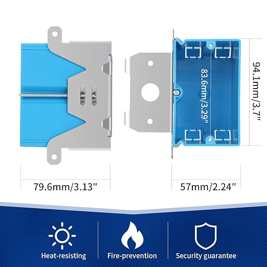 Single Gang Adjustable PVC Electrical Box, 21 cu. in, 12 Pack | Adjustable - Image 2