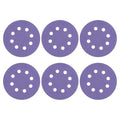 HARFINGTON 25Pcs 5Inch Sanding Disc 8 Hole 180Grit Purple Aluminum Oxide | Hook by HARFINGTON