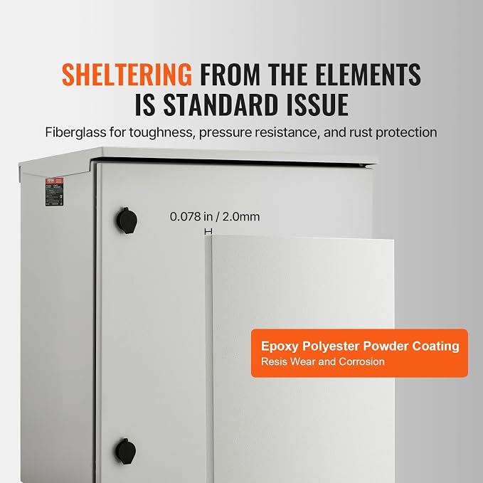 VEVOR Electrical Enclosure, NEMA 4 Outdoor Enclosure, IP65 Waterproof & - Image 3