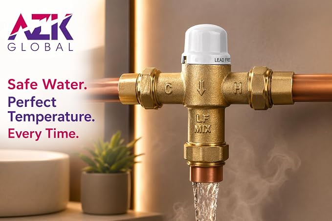 3/4" FNPT Type Thermostatic Mixing Valve, Cert: ASSE, NSF | TMV, Precise water - Image 6