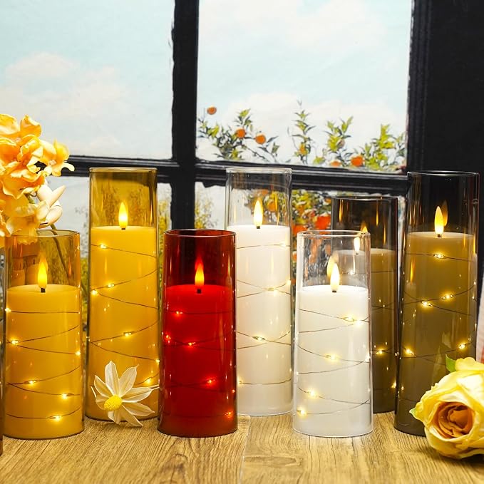 Nimiko Flickering Flameless LED Candles, Battery Operated Candles 9 Pcs - Image 6