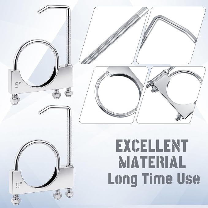 1 Pcs 5 Inch Universal Exhaust Clamp - Image 3