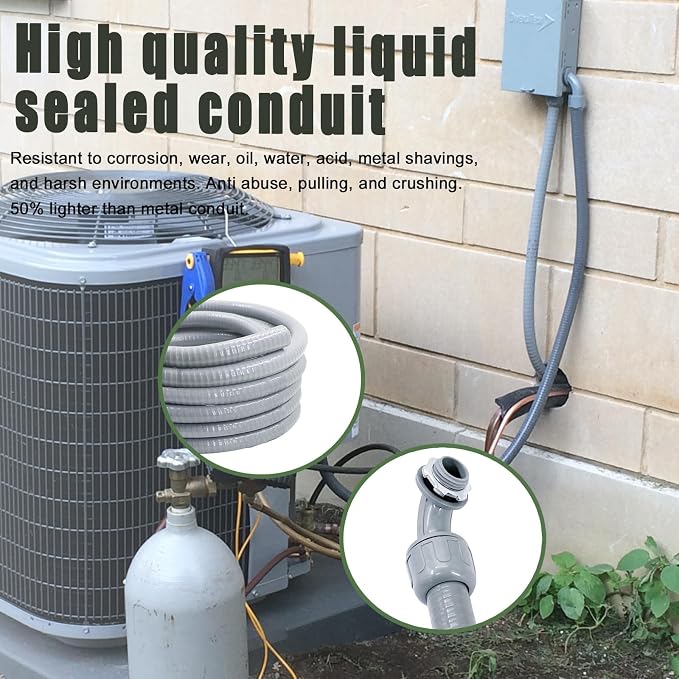 1 Inch 150 FT Non Metallic Liquid-Tight Conduit and Connector Kit - Image 6