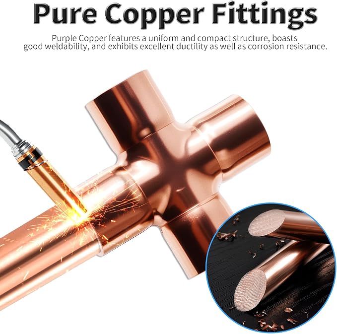 Union Cross Copper Fitting, 5/8 In, ID 16 mm, Wall 1 mm | Cupreous 4 Way Cross - Image 4