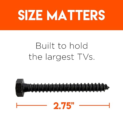 Lag Bolt Kit for Mounting A TV Into Wood Or Concrete - Image 4