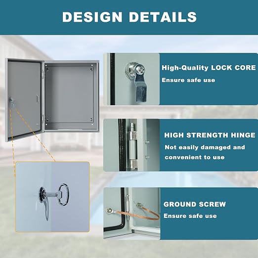 Waterproof Electrical Enclosure 16 x 16 x 8'', Outdoor Electrical Box - Image 3