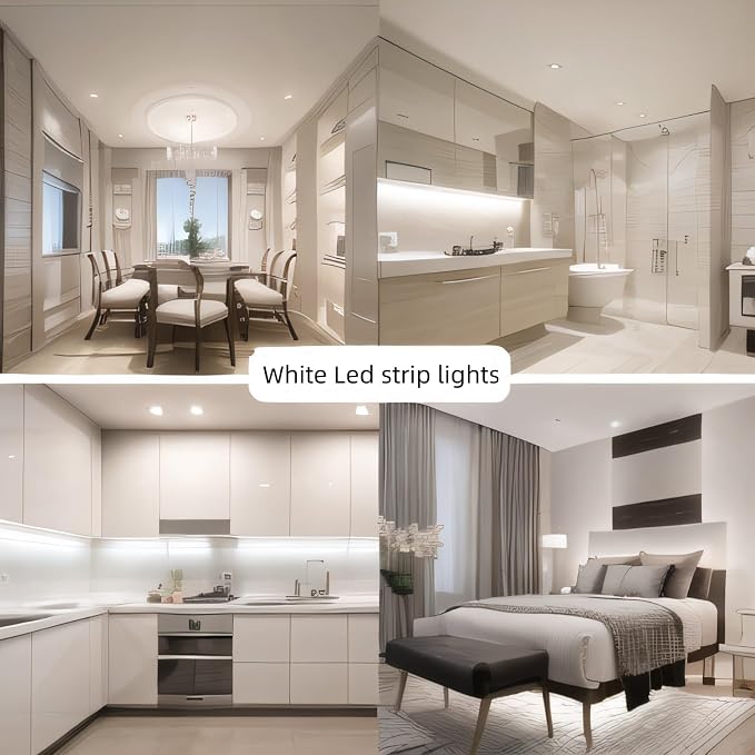 RadiantFlux White Strip Lights, 2 Sets of 32.8ft. LED Strip Lights, Strip Light - Image 5