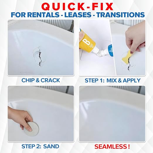 Bathtub & Shower Repair Kit for Enamel, Fiberglass, Acrylic Tub | Ultra-Bond - Image 5