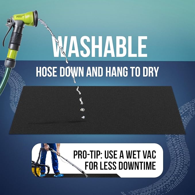 ITSOFT Garage Floor Mat for Under Car 5x3 Feet, Oil Spill Mat & Mechanic Pad - Image 6
