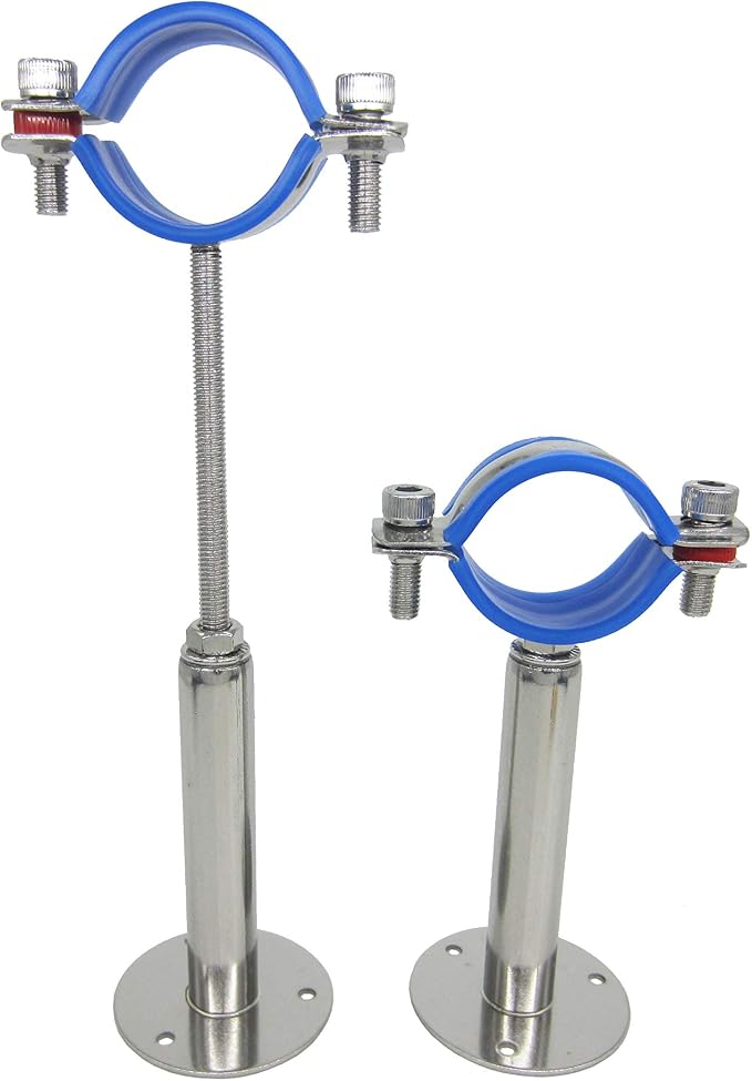 Stainless Steel Adjustable Pipe Clamp Bracket, 1-1/2 Inch - Image 3