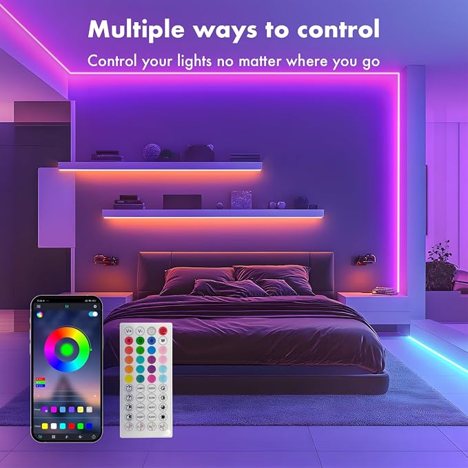 SILFU Neon Rope Lights, 50FT RGB LED Strip Lights | Waterproof IP67 LED Lights - Image 2