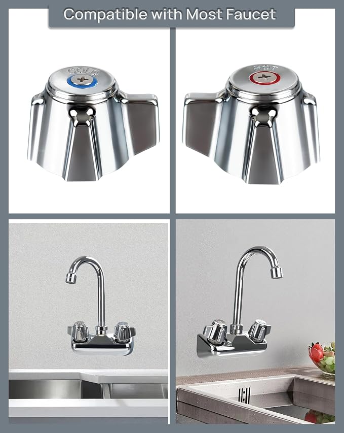 2 Pcs Commercial Faucet Handle Replacement Kit Outdoor Faucet Handles 0.43 - Image 6