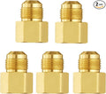 Brass Flare Tube Fitting Adapter 3/8" Male Flare x 1/2" NPT Female Reducer by ANPTGHT
