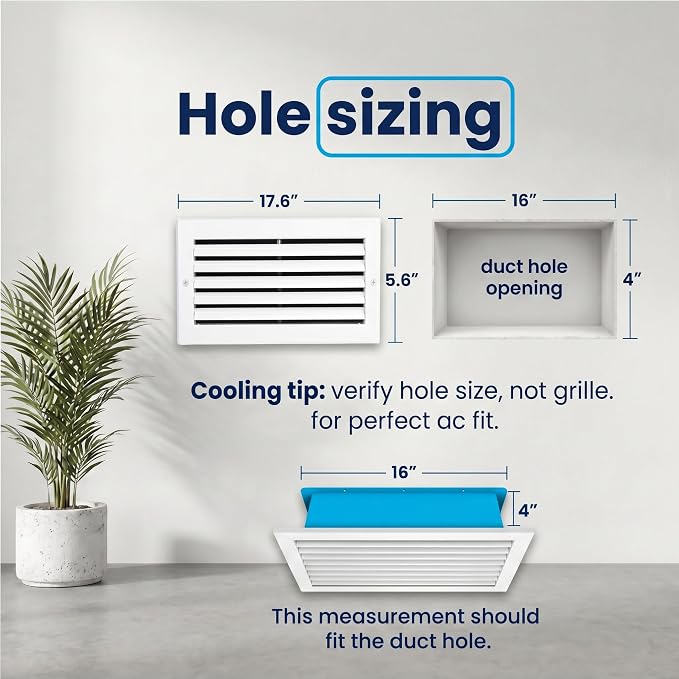 16x4 Aluminum Wall Ceiling Air Return Vent Cover HVAC Rustproof Grille - Image 3