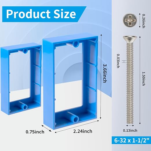 3/4Inch Single Gang Receptacle Outlet Box Extenders - Image 3