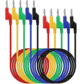 SWANLAKE 5-Piece Dual-Ended Banana Plug Test Leads, 1000V 15A 3.5ft/1M by SWANLAKETOOLS