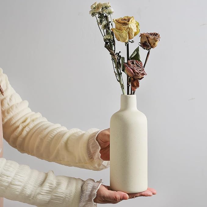 CEMABT Beige Ceramic Vase Set - Image 2