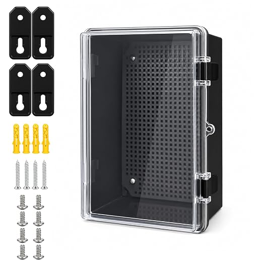LeMotech Junction Box IP67 Waterproof Electrical Box ABS Plastic Hinged Shell by LeMotech