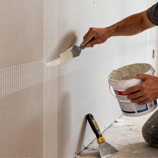 QILIMA Self-Adhesive Fiberglass Drywall Joint Mesh Tape, Fiber Mesh Crack Patch - Image 6