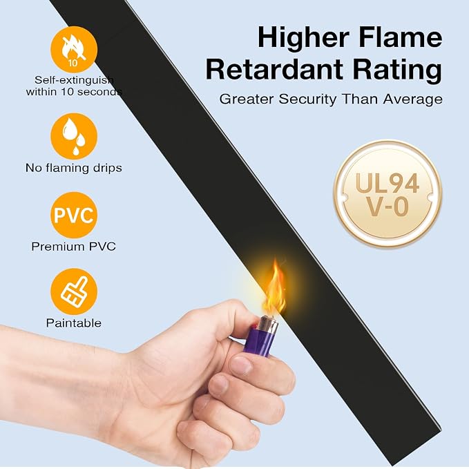 Delamu 157in Cord Hider, Cord Cover Wall Cable Management, Paintable Wire Cover - Image 8