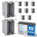 1-Gang New Work Outlet Box, 18 Cubic Inch Single Gang PVC Electrical Box by OhLectric