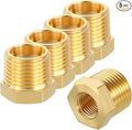 5 Pack Male to FeMale Adapter, 3/8" NTP Male x 1/8" NTP Female Brass Hex by Rebower