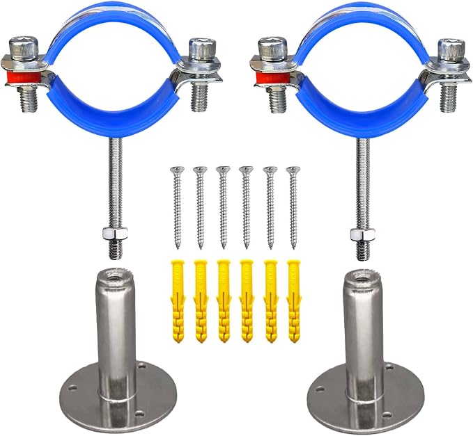 Wall Mount Ceiling Mount Pipe Supports, Adjustable Pipe Clamps - Image 5
