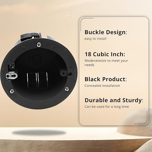 4 Inch 18 Cu. in. Round Electrical Junction Box, fire rated - Image 3