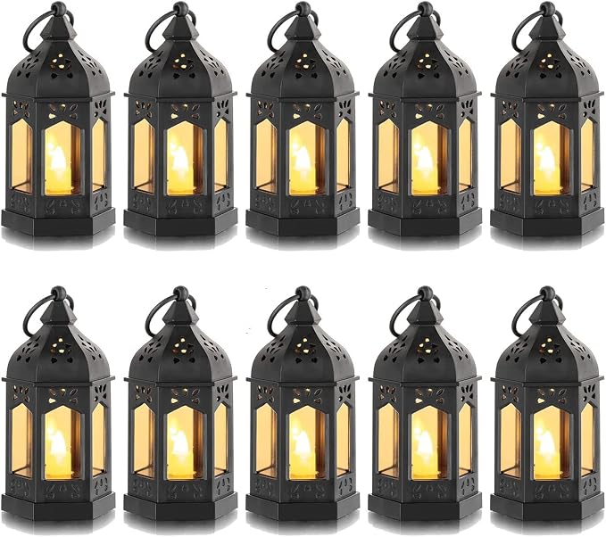 Hewory 10PCS Black Mini Halloween Lanterns by Hewory